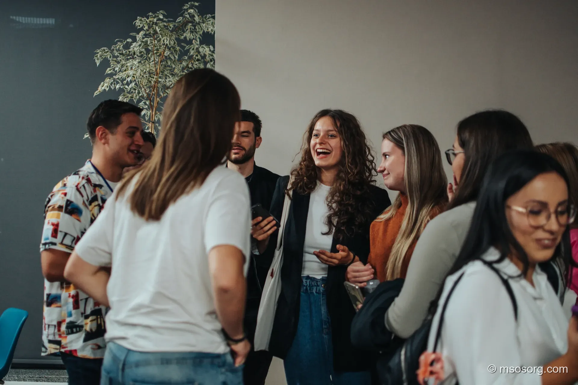 New students at a university welcome day in Slovenia